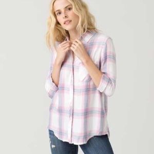 Thread and Supply Pink Plaid Shirt